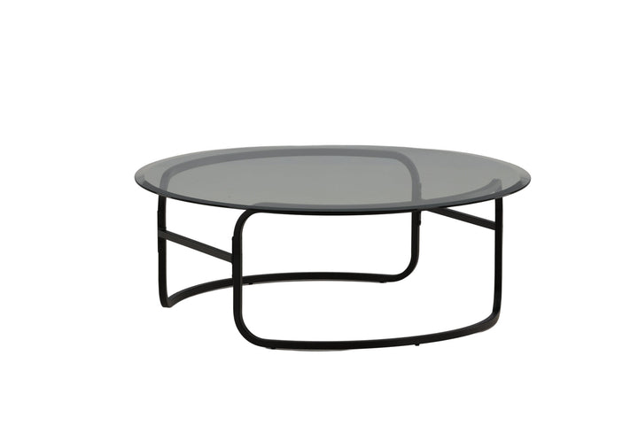 Furniture Fashion Lomma Sofa Table - Black / Clear glass