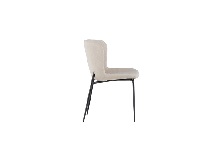 Venture Home Modesto Dining Chair 2-pack - Black / Beige Boucle
