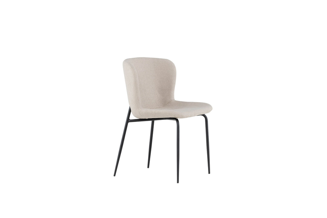 Venture Home Modesto Dining Chair 2-pack - Black / Beige Boucle