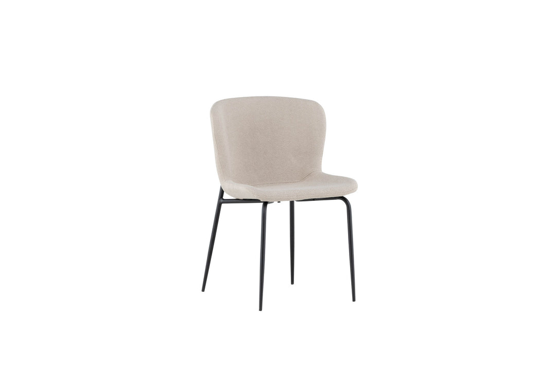 Venture Home Modesto Dining Chair 2-pack - Black / Beige Boucle