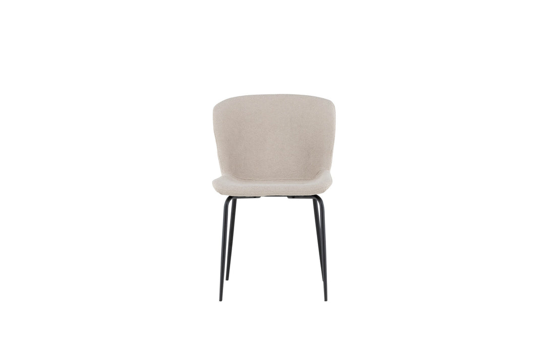 Venture Home Modesto Dining Chair 2-pack - Black / Beige Boucle