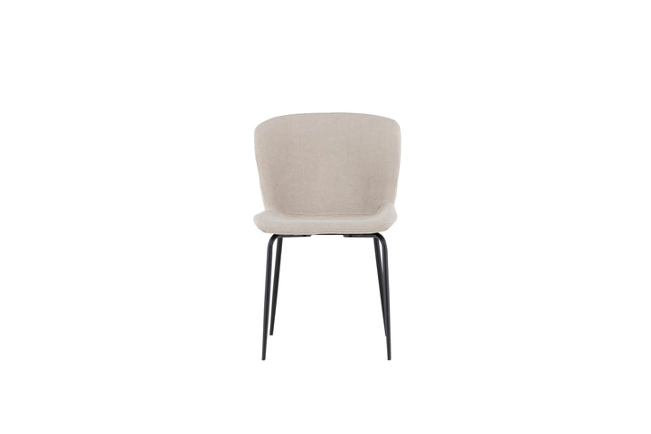 Venture Home Modesto Dining Chair 2-pack - Black / Beige Boucle