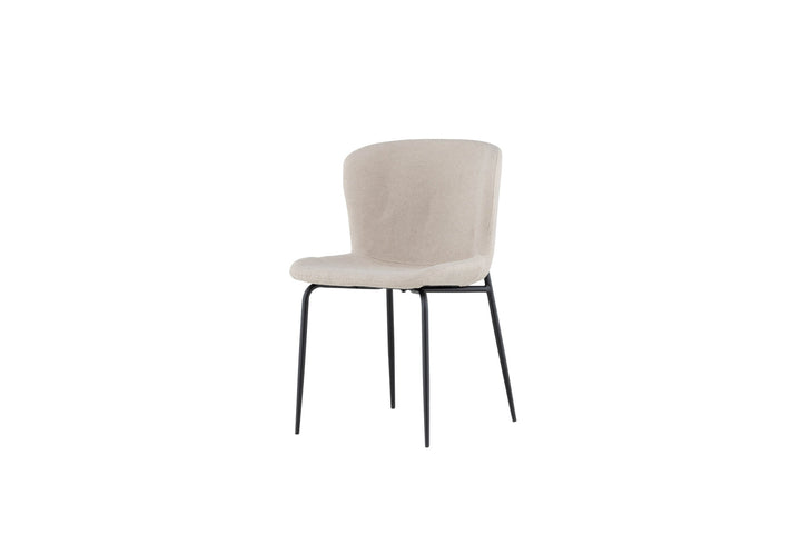Venture Home Modesto Dining Chair 2-pack - Black / Beige Boucle