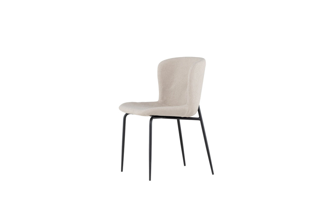 Venture Home Modesto Dining Chair 2-pack - Black / Beige Boucle