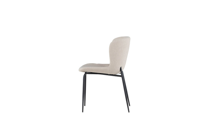 Venture Home Modesto Dining Chair 2-pack - Black / Beige Boucle
