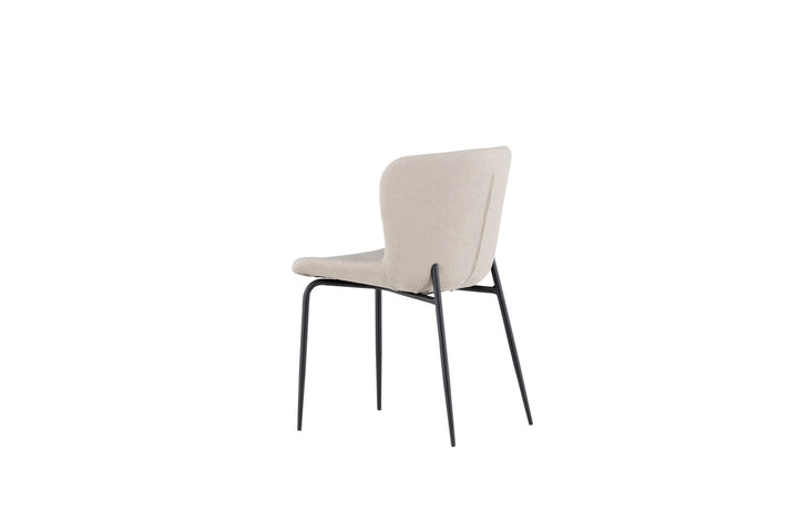 Venture Home Modesto Dining Chair 2-pack - Black / Beige Boucle