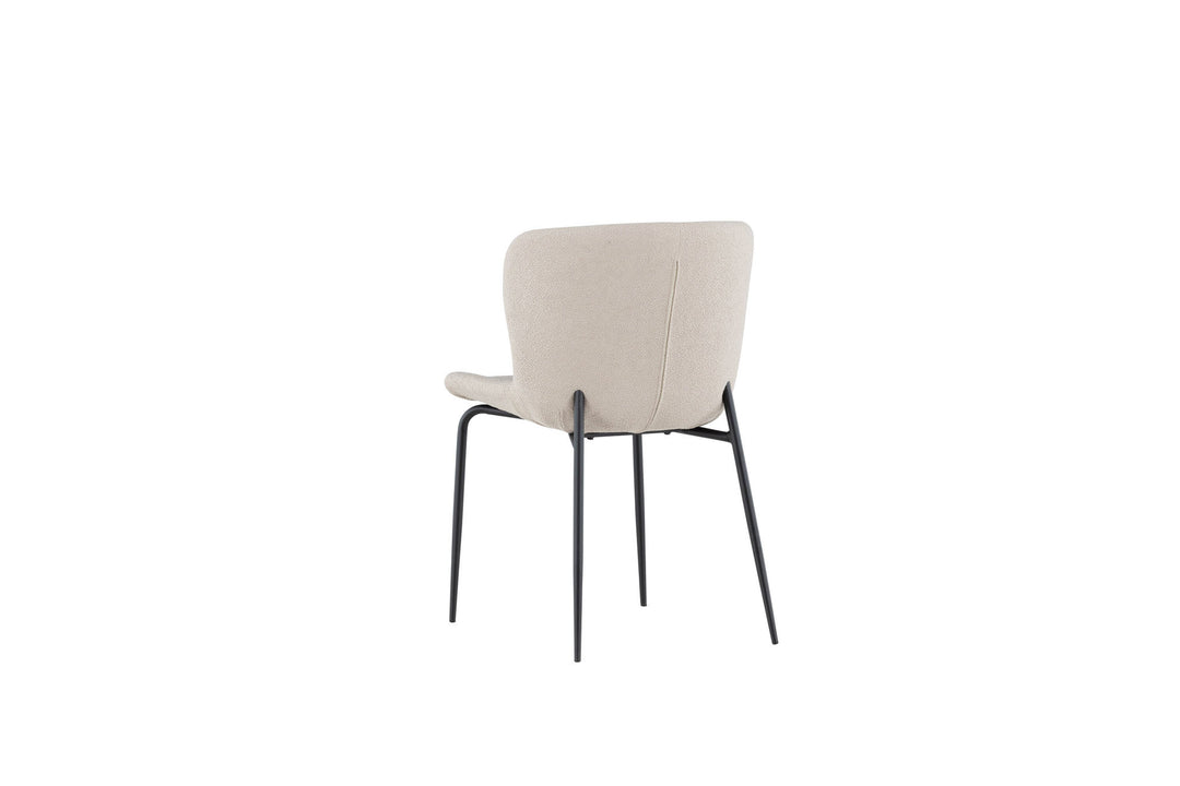 Venture Home Modesto Dining Chair 2-pack - Black / Beige Boucle