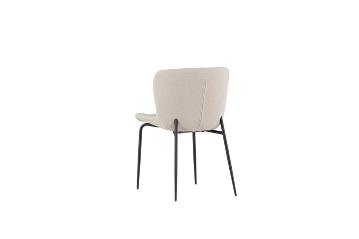 Venture Home Modesto Dining Chair 2-pack - Black / Beige Boucle
