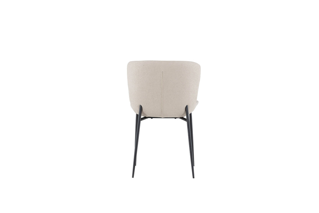 Venture Home Modesto Dining Chair 2-pack - Black / Beige Boucle
