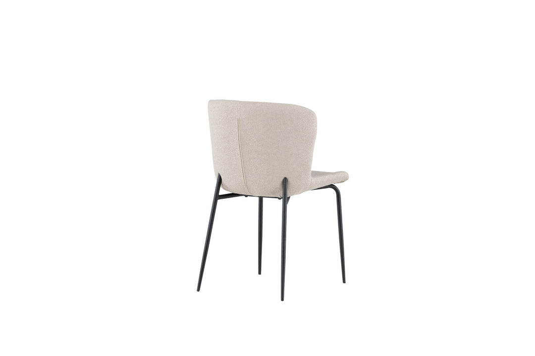 Venture Home Modesto Dining Chair 2-pack - Black / Beige Boucle