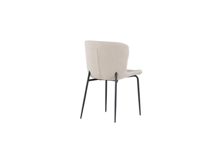 Venture Home Modesto Dining Chair 2-pack - Black / Beige Boucle