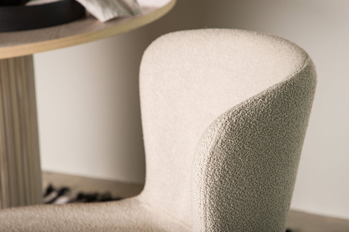 Venture Home Modesto Dining Chair 2-pack - Black / Beige Boucle