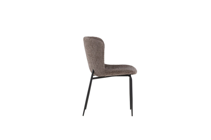Venture Home Modesto Dining Chair 2-pack - Black / Brown Boucle