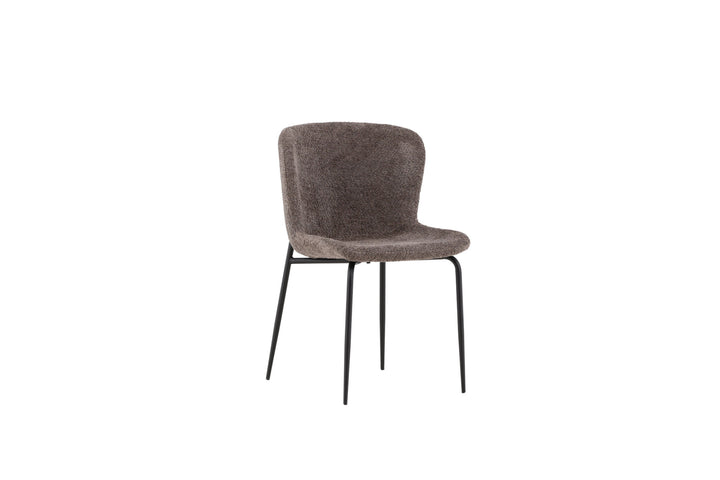 Venture Home Modesto Dining Chair 2-pack - Black / Brown Boucle