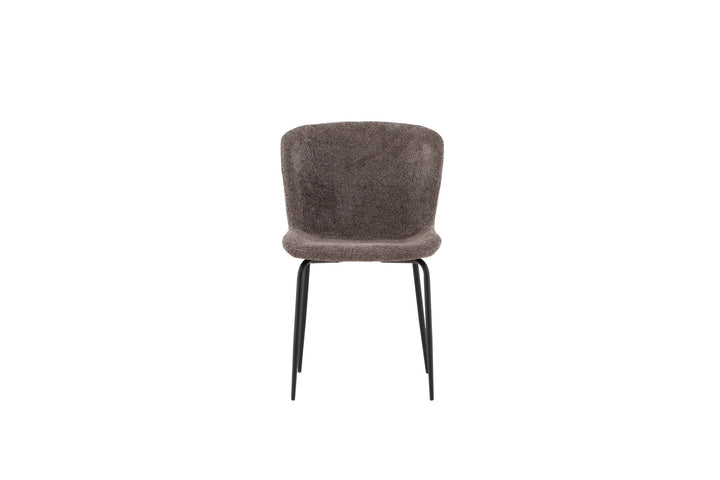Venture Home Modesto Dining Chair 2-pack - Black / Brown Boucle