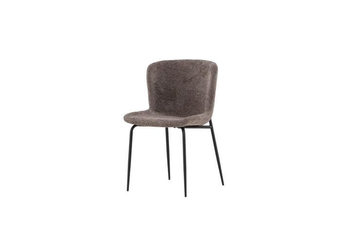 Venture Home Modesto Dining Chair 2-pack - Black / Brown Boucle
