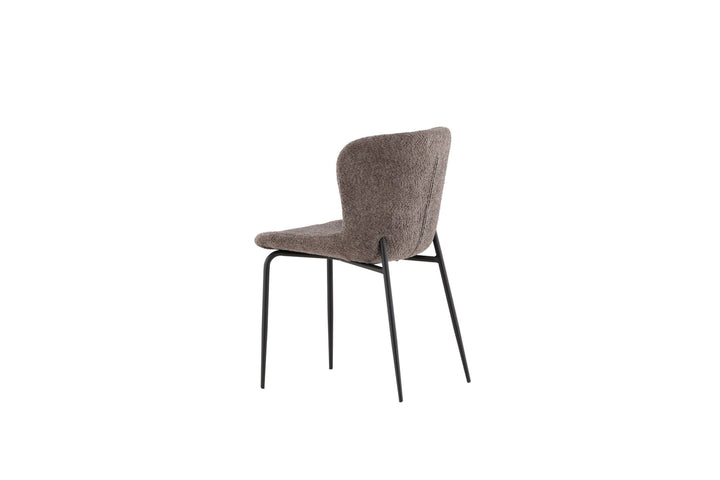 Venture Home Modesto Dining Chair 2-pack - Black / Brown Boucle