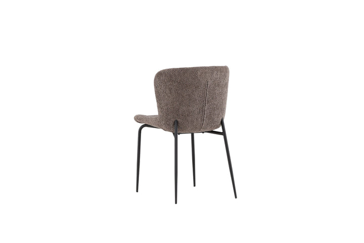 Venture Home Modesto Dining Chair 2-pack - Black / Brown Boucle