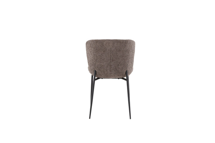 Venture Home Modesto Dining Chair 2-pack - Black / Brown Boucle