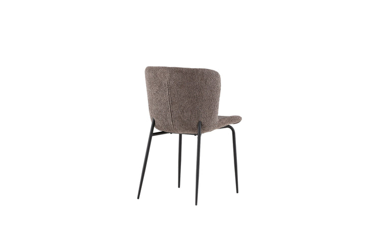 Venture Home Modesto Dining Chair 2-pack - Black / Brown Boucle