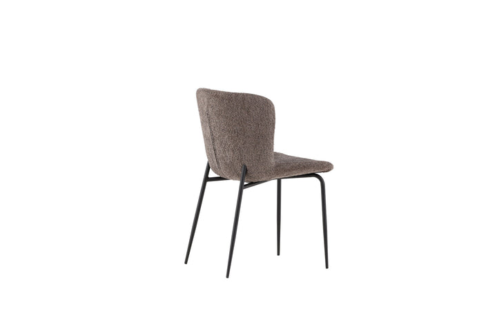 Venture Home Modesto Dining Chair 2-pack - Black / Brown Boucle