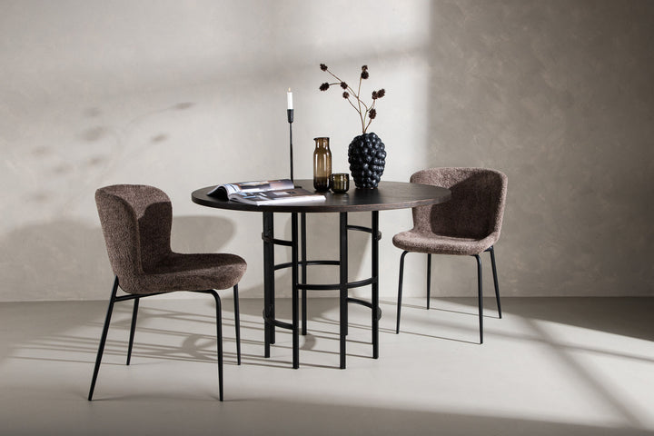 Furniture Fashion Copenhagen Dining Table - Black / Mocca Veneer