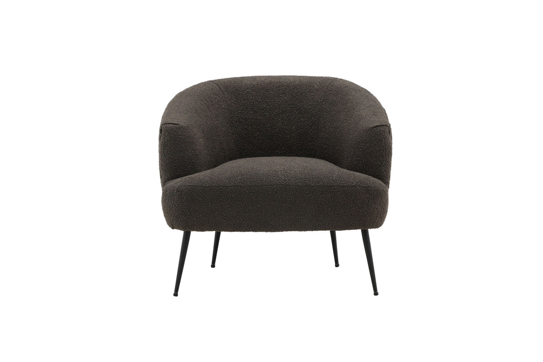 Venture Home Derry Single Sofa - Black / Black Boucle