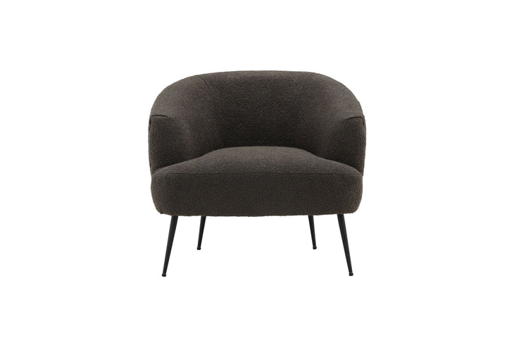 Venture Home Derry Single Sofa - Black / Black Boucle
