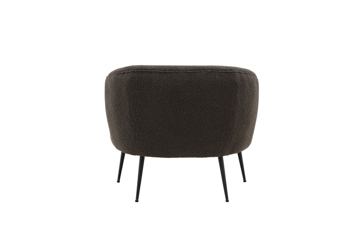 Venture Home Derry Single Sofa - Black / Black Boucle