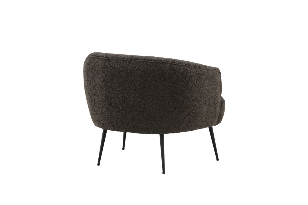 Venture Home Derry Single Sofa - Black / Black Boucle