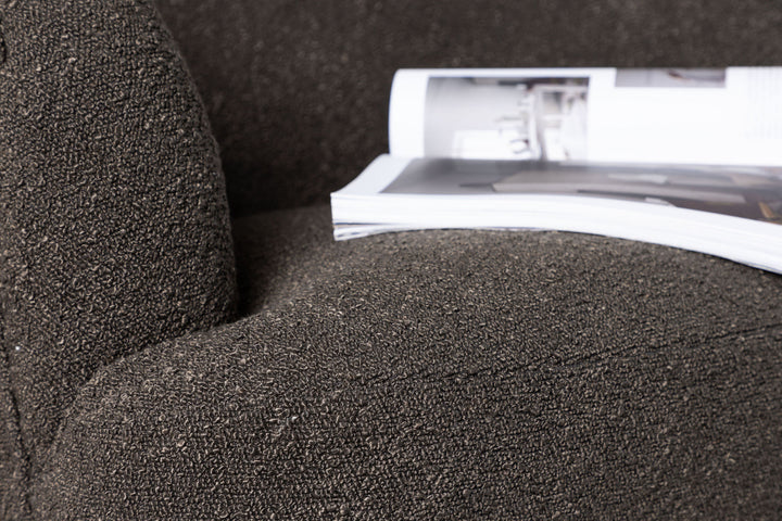 Venture Home Derry Single Sofa - Black / Black Boucle