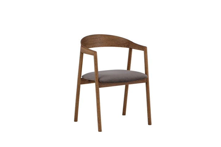 Vind Långön Dining Chair 2-pack - Natural / Brown Fabric