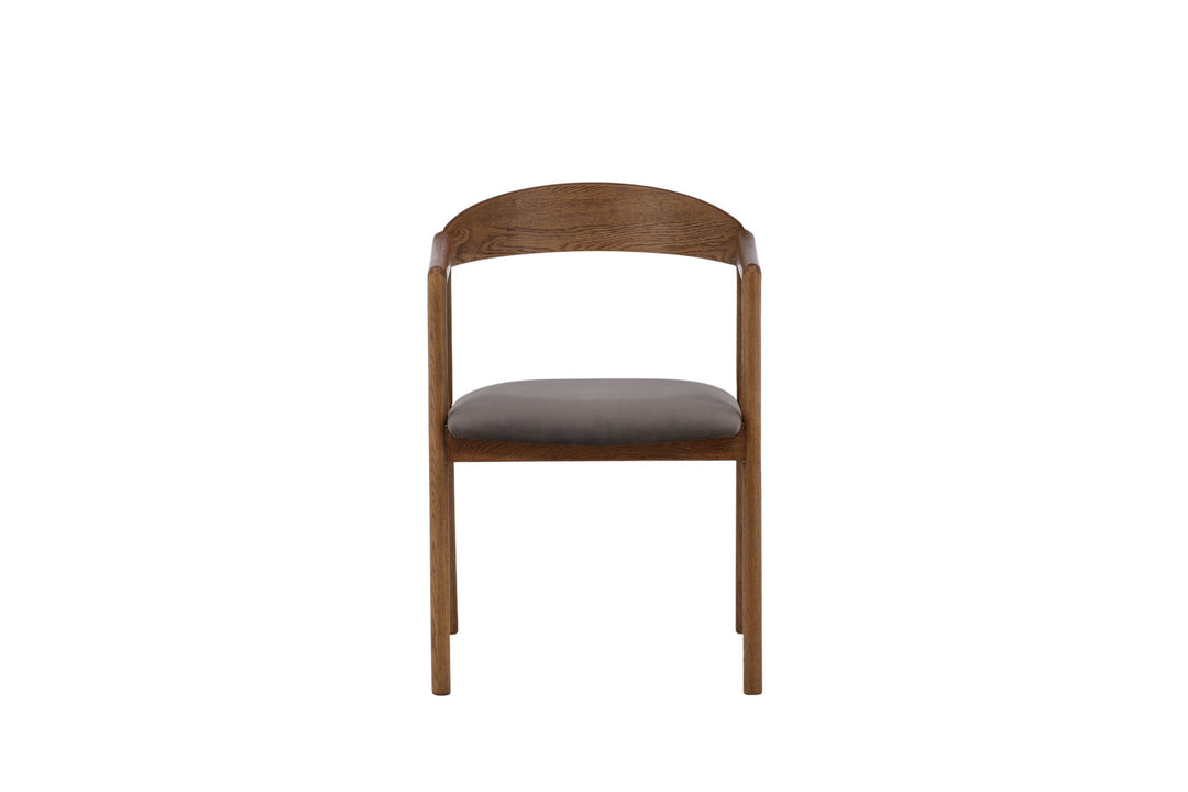 Vind Långön Dining Chair 2-pack - Natural / Brown Fabric
