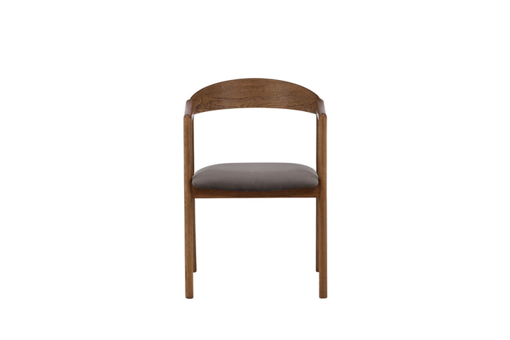 Vind Långön Dining Chair 2-pack - Natural / Brown Fabric