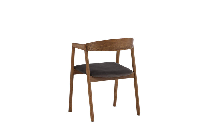 Vind Långön Dining Chair 2-pack - Natural / Brown Fabric