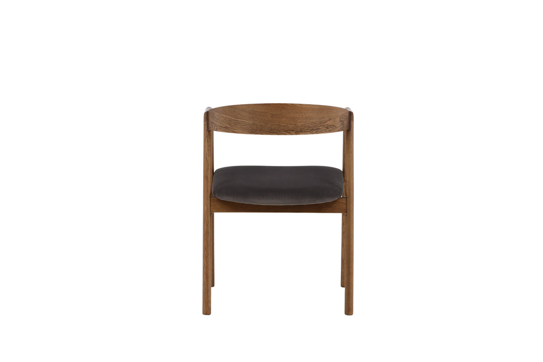 Vind Långön Dining Chair 2-pack - Natural / Brown Fabric