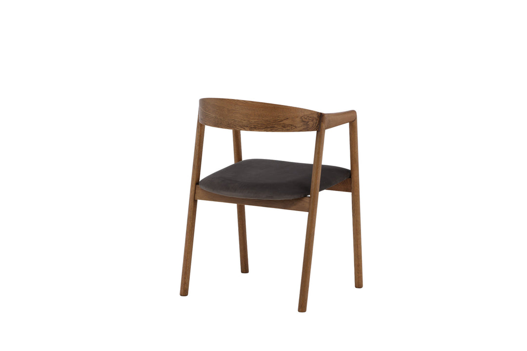 Vind Långön Dining Chair 2-pack - Natural / Brown Fabric