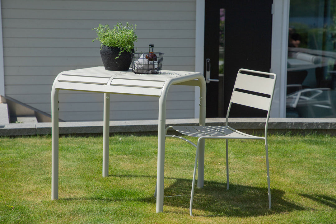 Venture Home Borneo Cafetable Aluminium - Beige / Kvadrat 70*70*