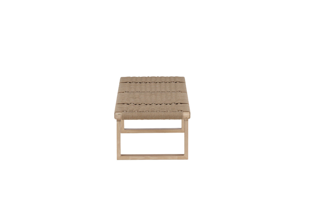 Vind Ängön Bench - Whitewash / Light Natural Rope