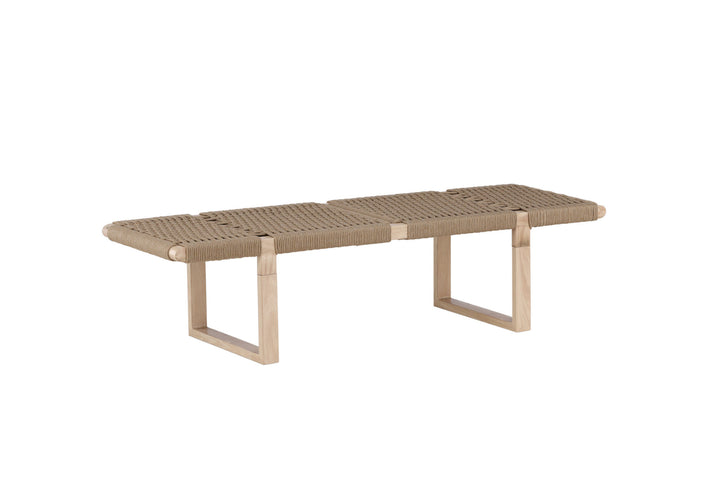 Vind Ängön Bench - Whitewash / Light Natural Rope