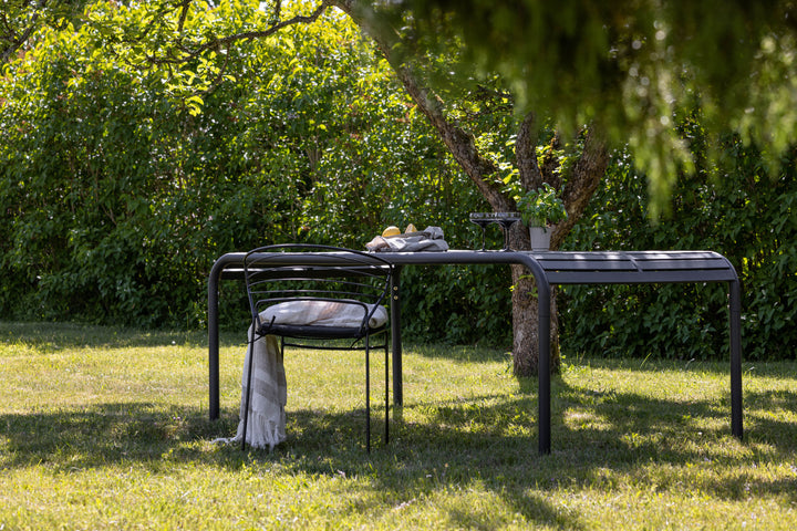 Venture Home Borneo Diningtable Aluminium - Black / Rectangular 100*200*