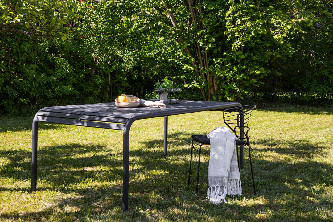 Venture Home Borneo Diningtable Aluminium - Black / Rectangular 100*200*