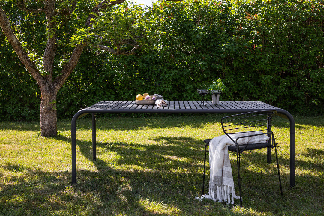 Venture Home Borneo Diningtable Aluminium - Black / Rectangular 100*200*