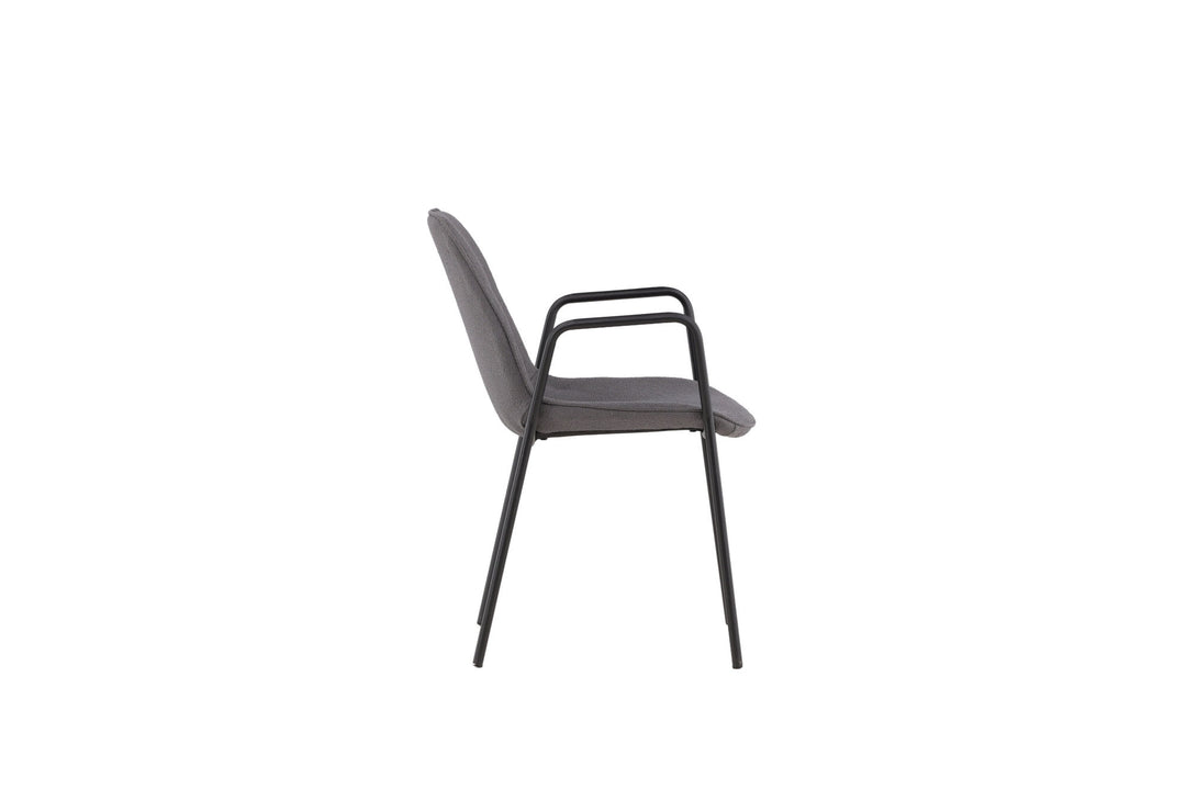 Vind Klädesholmen Dining Chair 2-pack - Black / Dark Grey Boucle