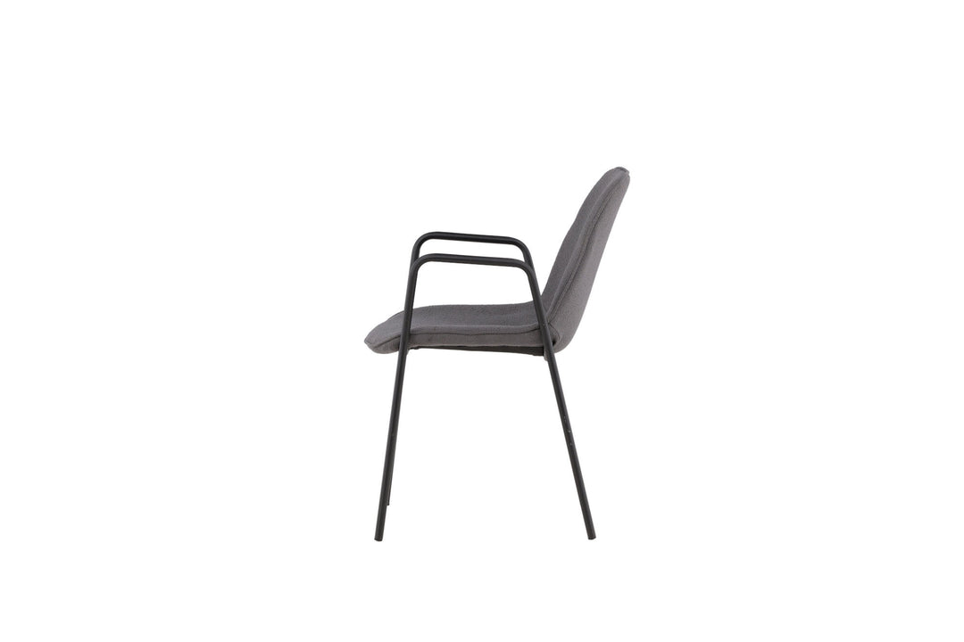 Vind Klädesholmen Dining Chair 2-pack - Black / Dark Grey Boucle