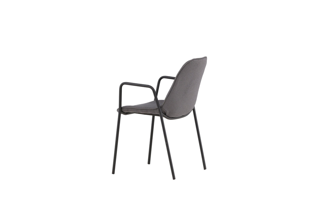 Vind Klädesholmen Dining Chair 2-pack - Black / Dark Grey Boucle