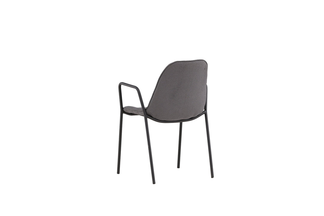Vind Klädesholmen Dining Chair 2-pack - Black / Dark Grey Boucle