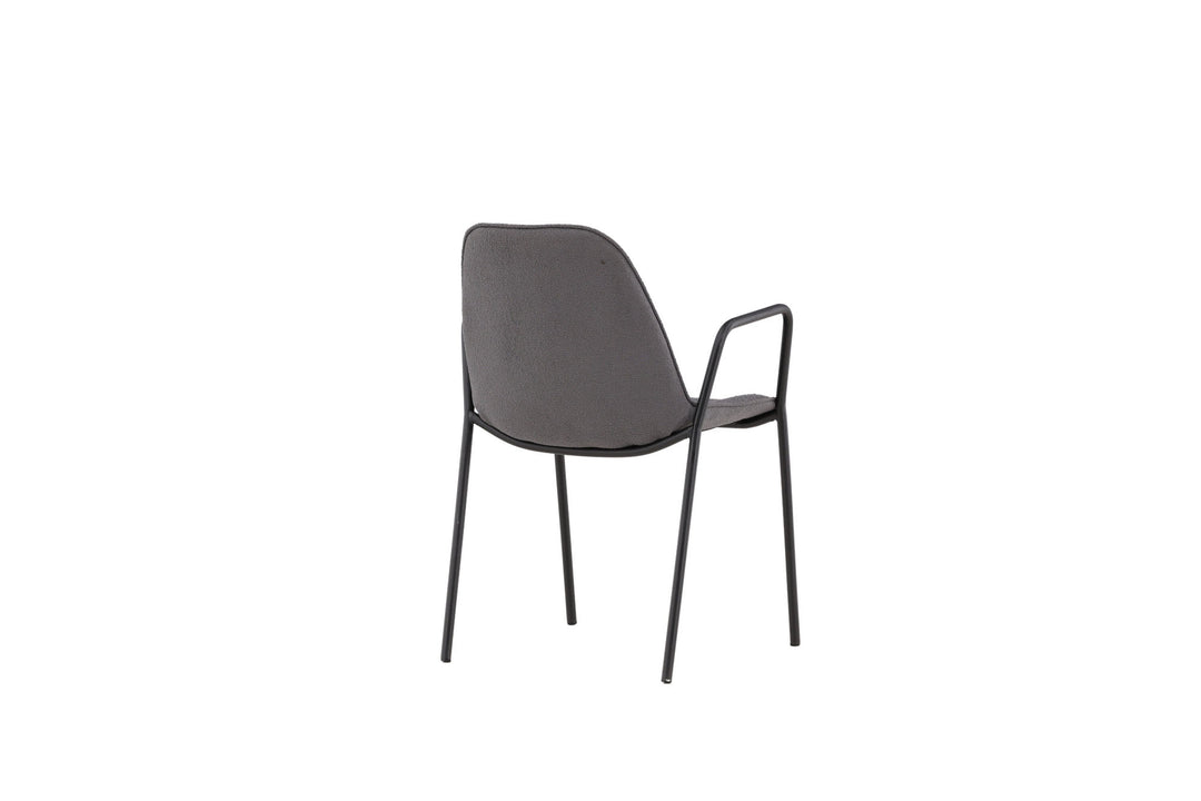 Vind Klädesholmen Dining Chair 2-pack - Black / Dark Grey Boucle