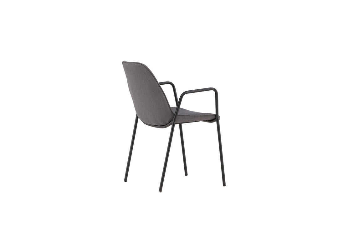 Vind Klädesholmen Dining Chair 2-pack - Black / Dark Grey Boucle