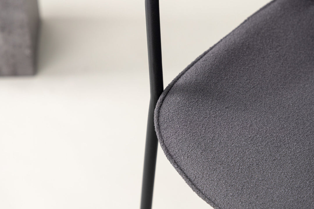 Vind Klädesholmen Dining Chair 2-pack - Black / Dark Grey Boucle
